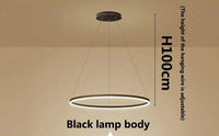 Nordische LED-Pendelleuchten mit rundem Ring, minimalistisch