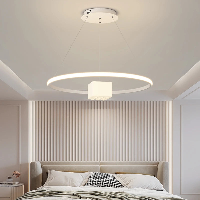 lustre moderne led pour éclairage intérieur décoratif - vue 6 sur 12
