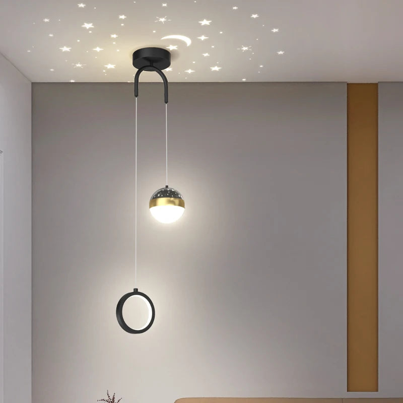 Moderne dekorative Pendelleuchte ideal für Sternenhimmel - vue 4 sur 12