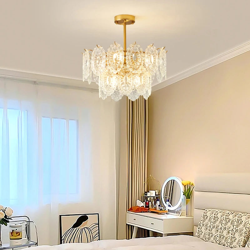 lustre en verre de style luxueux pour intérieur élégant - vue 4 sur 13