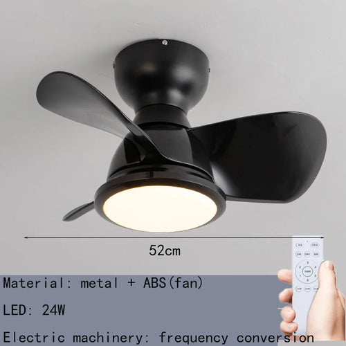 Deckenventilator mit LED-Beleuchtung und Fernbedienung für modernes Interieur - vue 10 sur 9