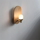 Moderne nordische Wandleuchte aus Holz mit dekorativer LED