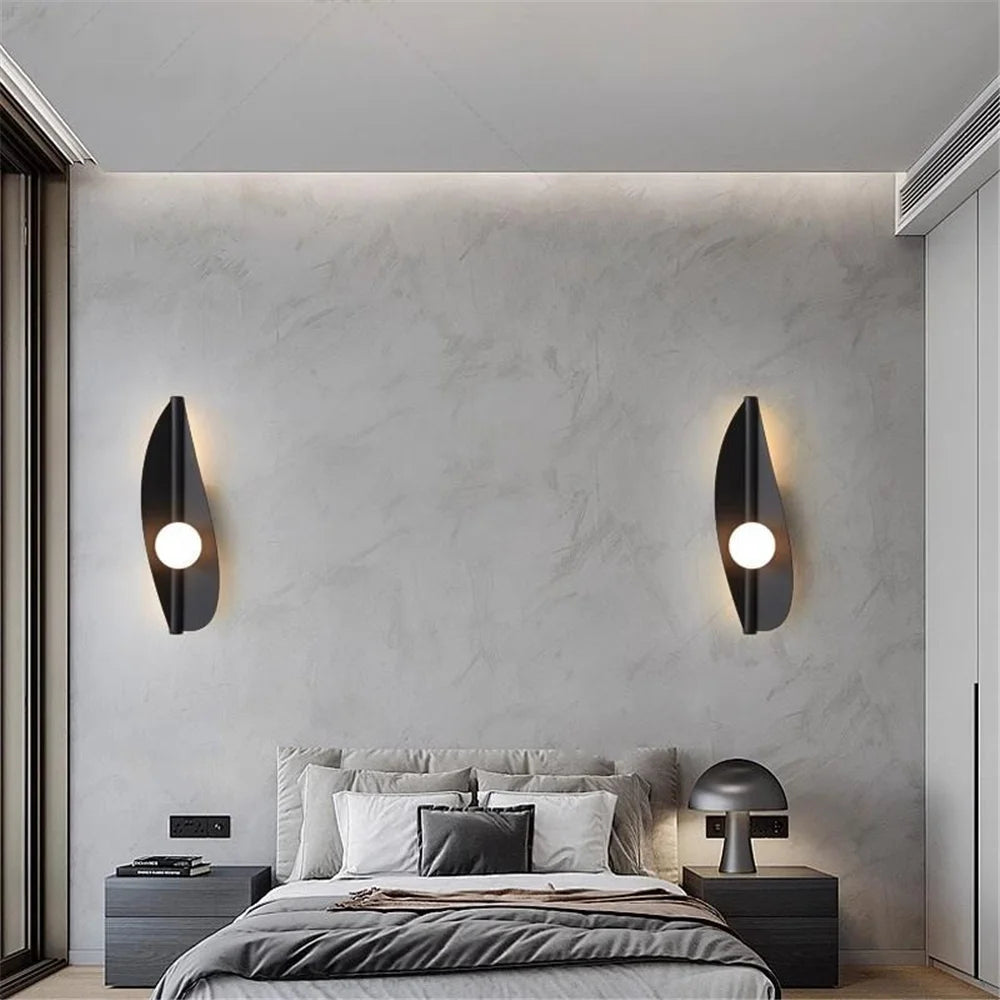 applique murale led design feuille en acrylique moderne décoration intérieure - vue 5 sur 15