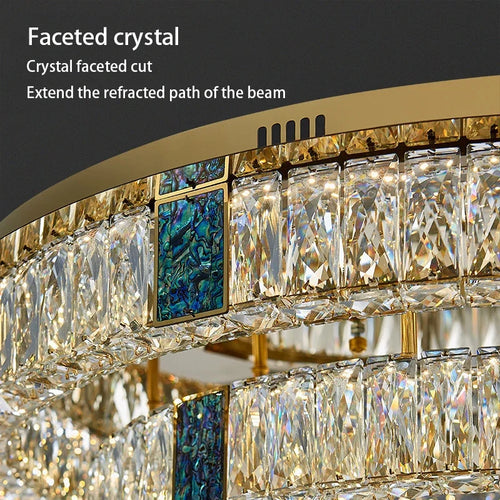 plafonnier en cristal de luxe à led pour décoration intérieure - vue 7 sur 15