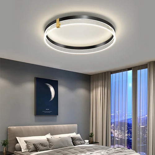 Moderne LED-Deckenleuchte aus Acryl für ein elegantes Interieur - vue 5 sur 12