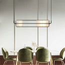 lustre art déco en verre et métal pour hôtel
