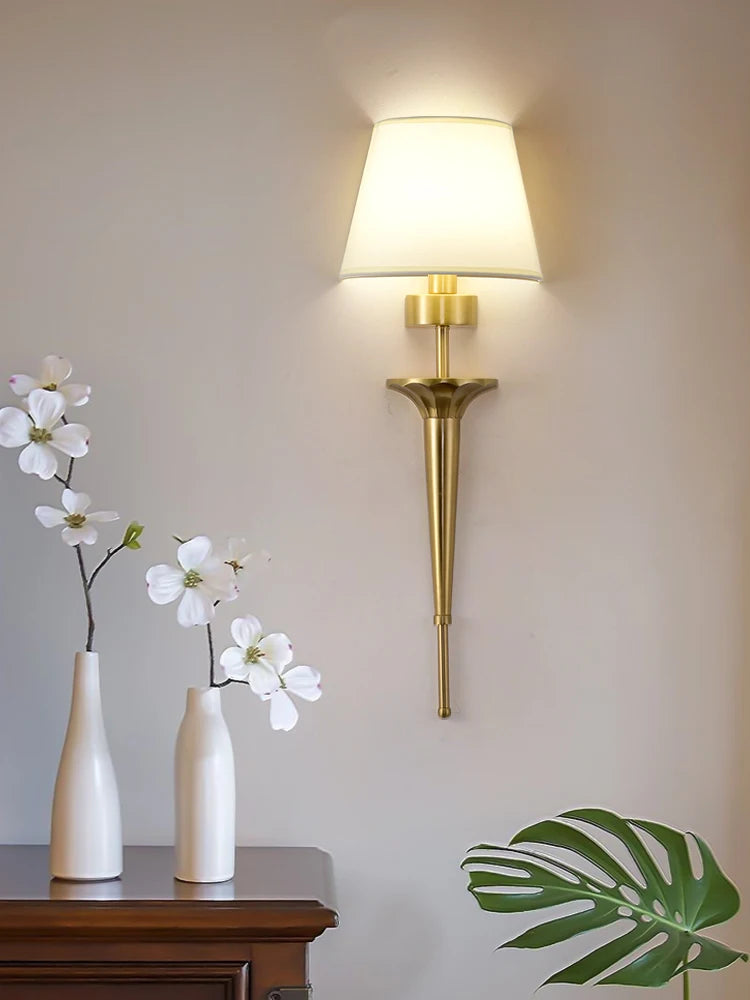 applique murale classique en cuivre led pour décoration maison - vue 3 sur 7