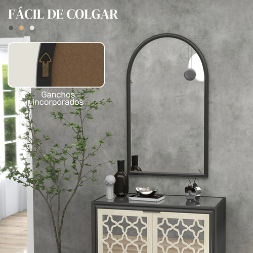 miroir mural en bois avec cadre de fenêtre élégant