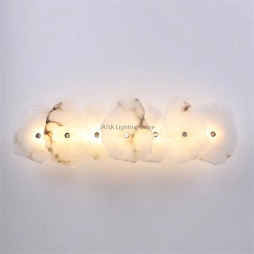 applique murale led design moderne en marbre et cuivre
