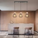 Vintage Pendelleuchte aus Holz LED-Holzleuchte im Industrial-Stil