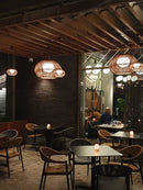plafonnier wabi sabi en rotin pour décoration moderne et élégante