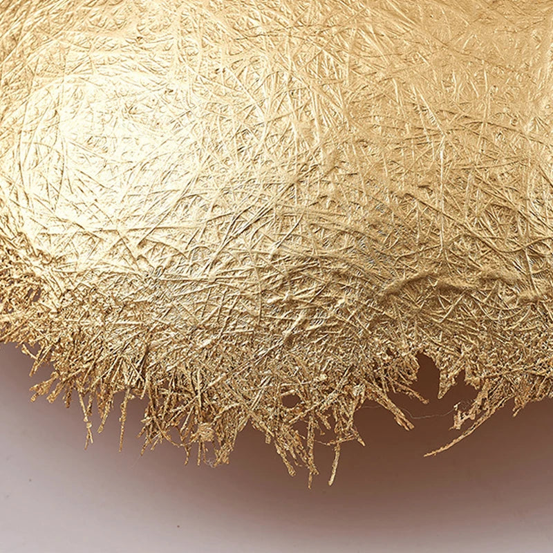 applique murale décorative nid style américain en feuille d'or - vue 6 sur 6