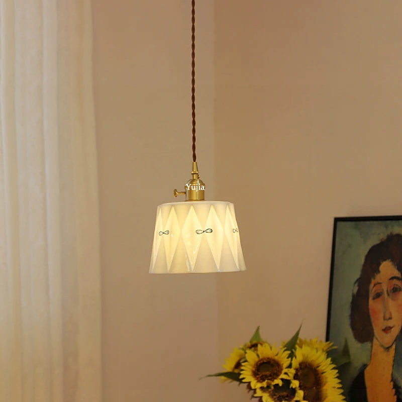 suspension élégante en laiton et céramique moderne pour cuisine - vue 4 sur 10