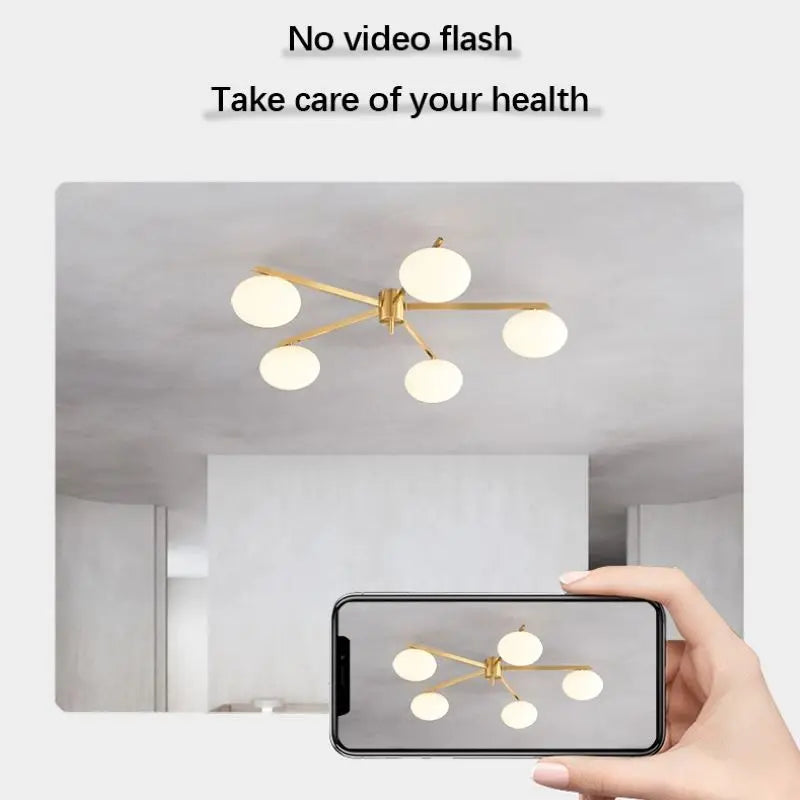 galet crème suspension luminaire led en verre français cuivre - vue 6 sur 12