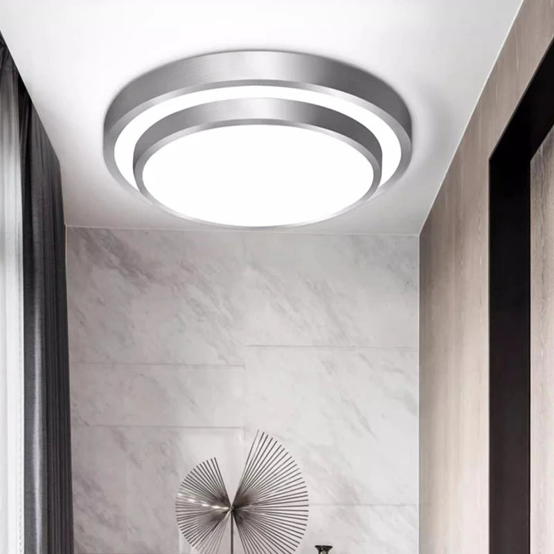 plafonnier moderne à leds double couche aluminium avec télécommande - vue 4 sur 16