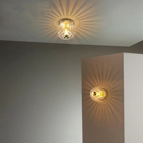 Romantische Glaswandleuchte mit warmweißem Licht für stimmungsvolle Innenbeleuchtung - vue 5 sur 10