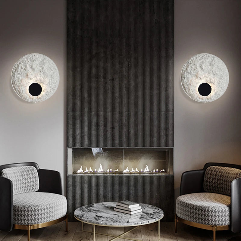 applique murale led moderne en forme d'anneau style nordique décoratif - vue 4 sur 9