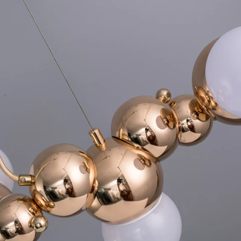 lustre moderne créatif en boule de bulles style nordique chromé - vue 5 sur 9