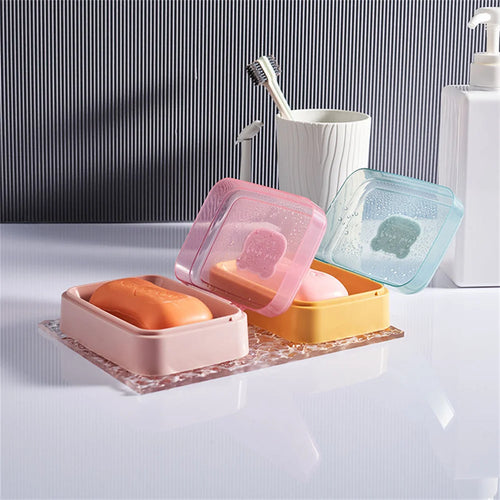 porte-savon avec couvercle pour savon sec et voyage - vue 5 sur 7