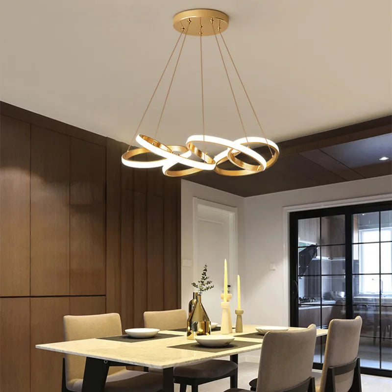 suspension moderne à led design artistique pour intérieur élégant - vue 7 sur 9
