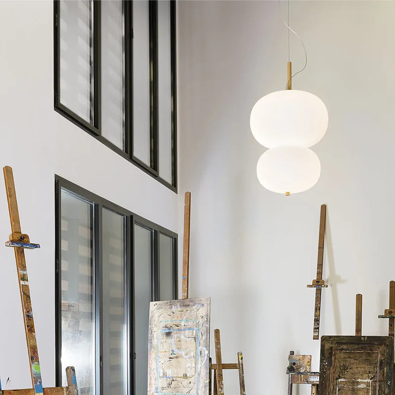 Design-Pendelleuchte aus Glas für ein modernes und elegantes Interieur - vue 4 sur 12
