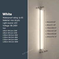 applique murale led moderne étanche pour extérieur jardin
