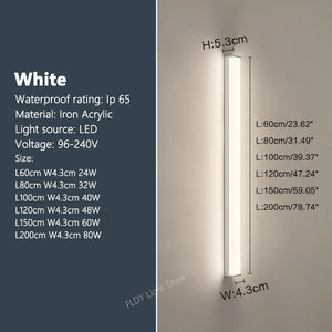 applique murale led moderne étanche pour extérieur jardin