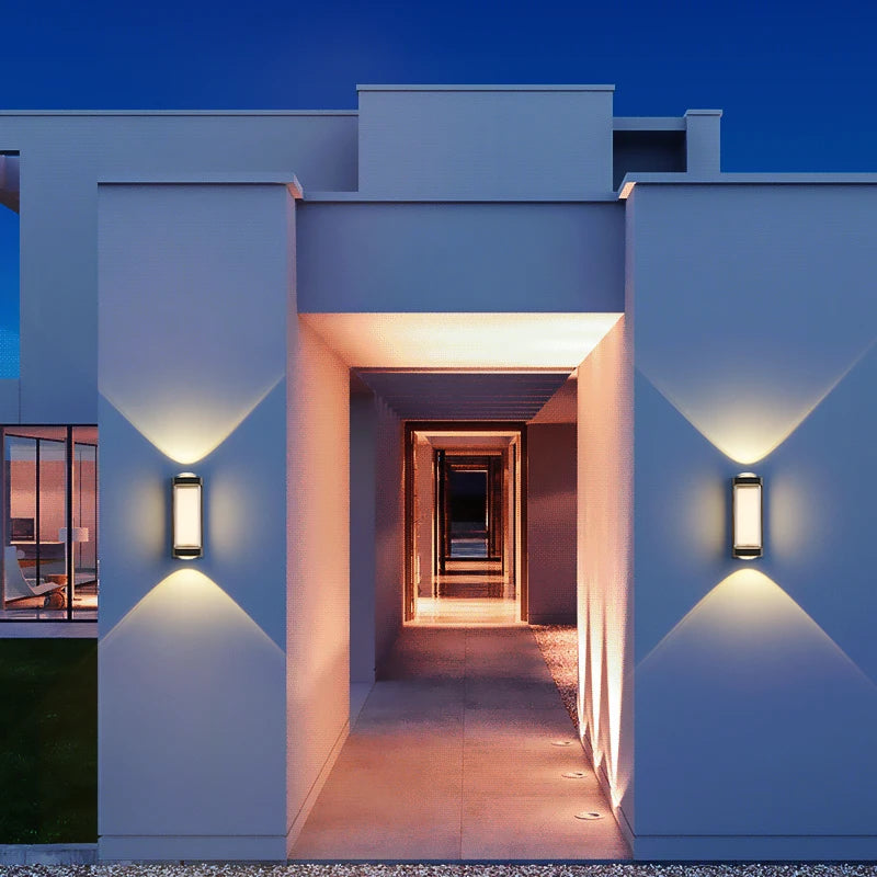 Applique murale étanche moderne IP65 porche allée balcon lumière porte d'entrée garage porche décoration de jardin éclairage applique murale extérieure - vue 3 sur 6