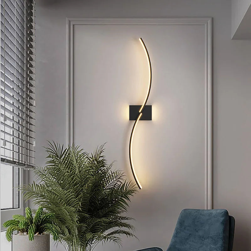 applique murale LED moderne pour salon Grille TV fond chambre chevet applique murale intérieur décor à la maison luminaire Lustre - vue 6 sur 23