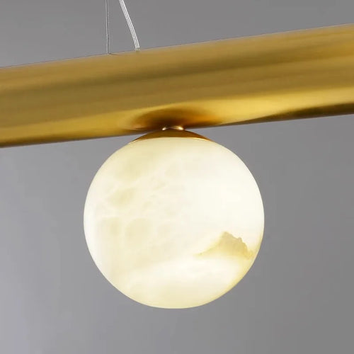 Luxuriöser Kronleuchter aus echtem Marmor im postmodernen Design für Bar - vue 5 sur 10