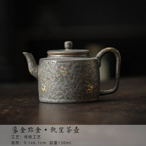 Theiere japonaise retro doree avec infuseur 150ml