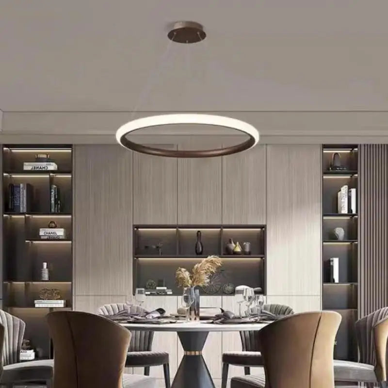 Runde LED-Pendelleuchte im Art-Déco-Stil für elegantes Licht - vue 3 sur 13