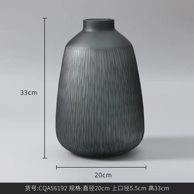 vase en verre transparent motif vertical pour décoration douce des fleurs - vue 7 sur 7