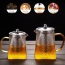 theiere verre martelee avec filtre inox resistante chaleur