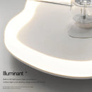 Minimalistischer nordischer LED-Deckenventilator mit Fernbedienung