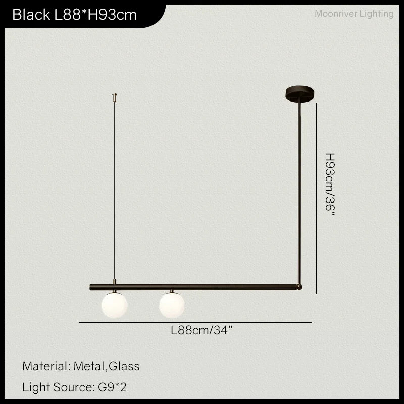 lustre moderne minimaliste suspension linéaire créative pour intérieur
