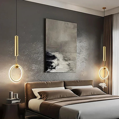 Moderne minimalistische Pendelleuchte in Luxusausführung für Inneneinrichtungen - vue 5 sur 22
