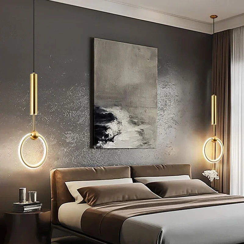 Moderne minimalistische Pendelleuchte in Luxusausführung für Inneneinrichtungen - vue 4 sur 22