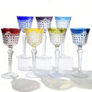 Verres à vin cristal style antique gravé main
