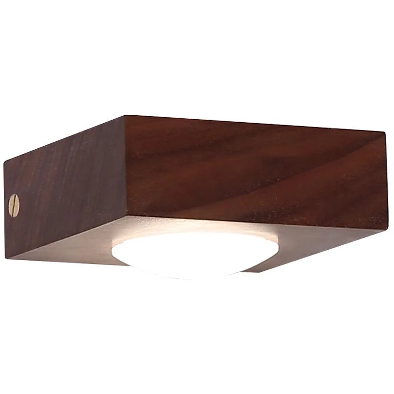 Walnut Wood Wall Light, Wabi-sabi Modern style, Wall Sconce lighting for Bedroom, Bedside, Living, Dining Room, Showcase - vue 7 sur 7