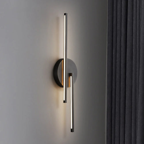 LED-Wandleuchte Minimalistisch Modern Messing - vue 6 sur 10