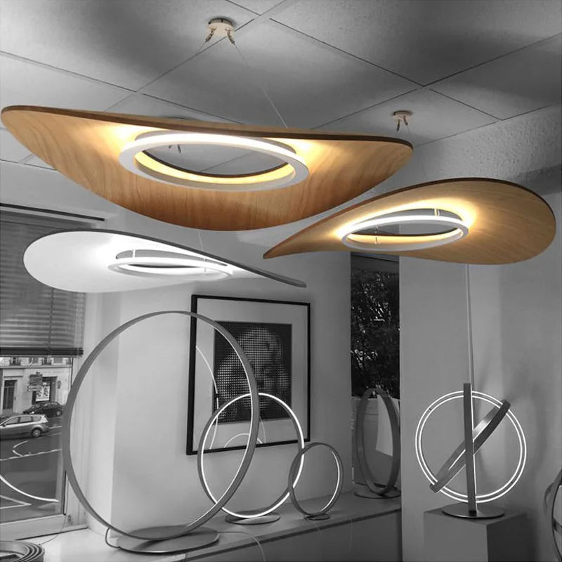 lustre minimaliste moderne en bois design danois - vue 5 sur 8