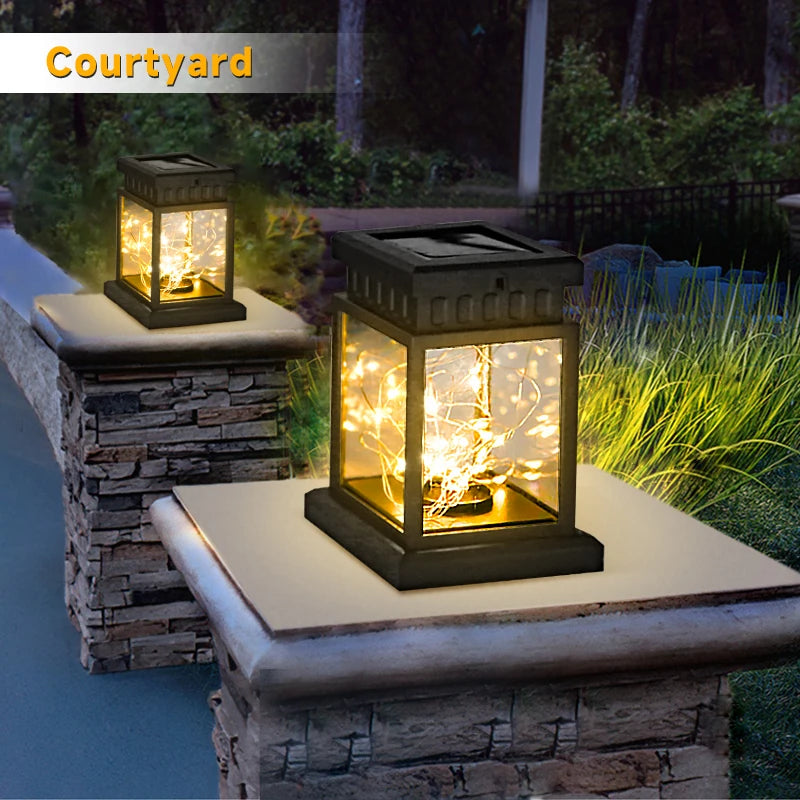 lanterne solaire led décorative pour jardin et festivals - vue 7 sur 9
