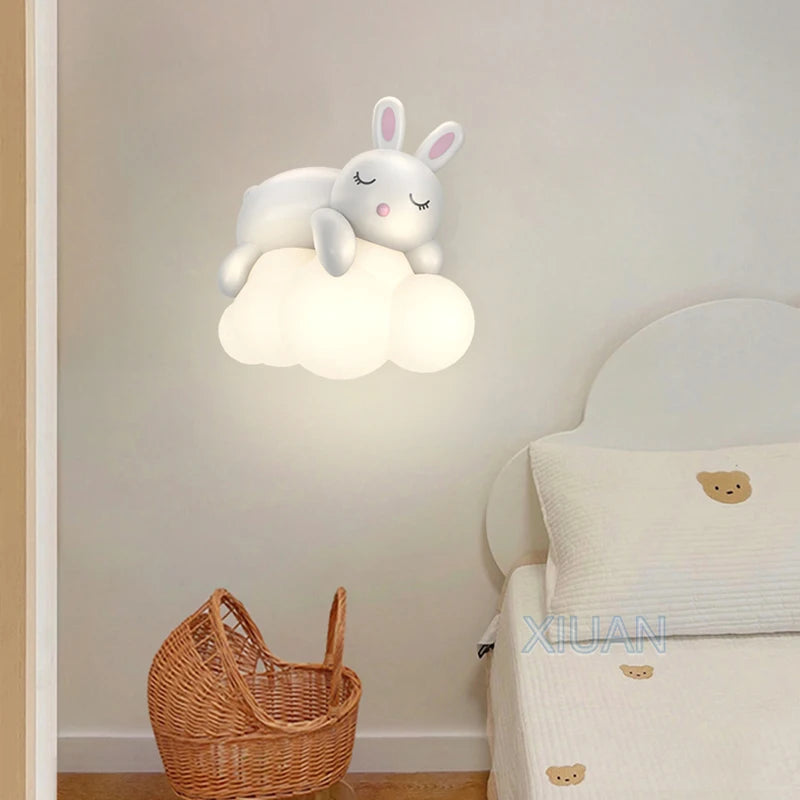 Applique murale ours polaire en forme de nuage blanc - vue 4 sur 10