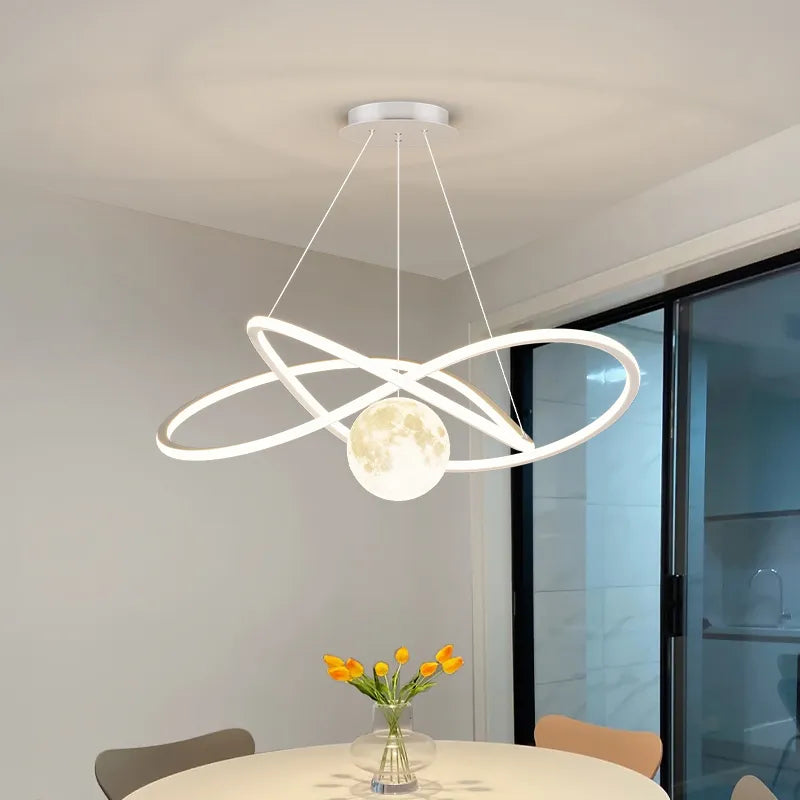 Plafonnier LED suspendu au Design rond - vue 2 sur 19