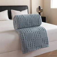 plaid gaufré jacquard doux style minimaliste pour canapé