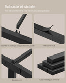 VASAGLE Single Bed Frame, Metal Bed Frame, with Bedside Shelves, Guest Bed Frame, for 90 x 190 cm Mattresses, Easy Assembly