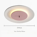 Moderner, minimalistischer LED-Deckenleuchte aus Eisen und Acryl mit Farblicht