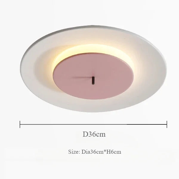 Moderner, minimalistischer LED-Deckenleuchte aus Eisen und Acryl mit Farblicht - vue 12 sur 14