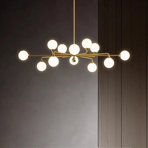 lustre moderne en verre suspendu pour décoration maison